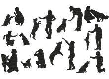 Stickdatei - Hundeplatz Silhouette